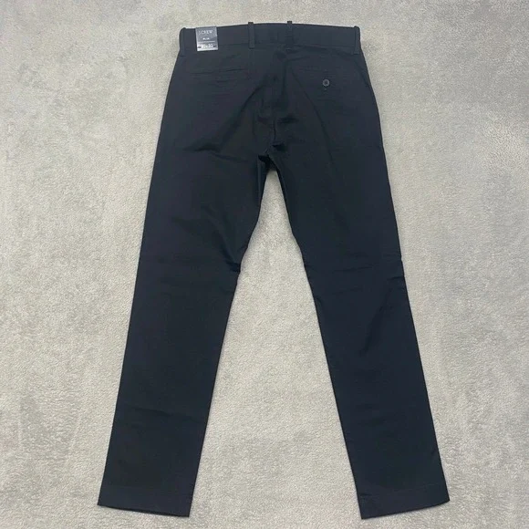 J Crew Pants Mens Black Size 30x30  Flex Chino Straight Fit Cotton Blend H3167 - Picture 6 of 8